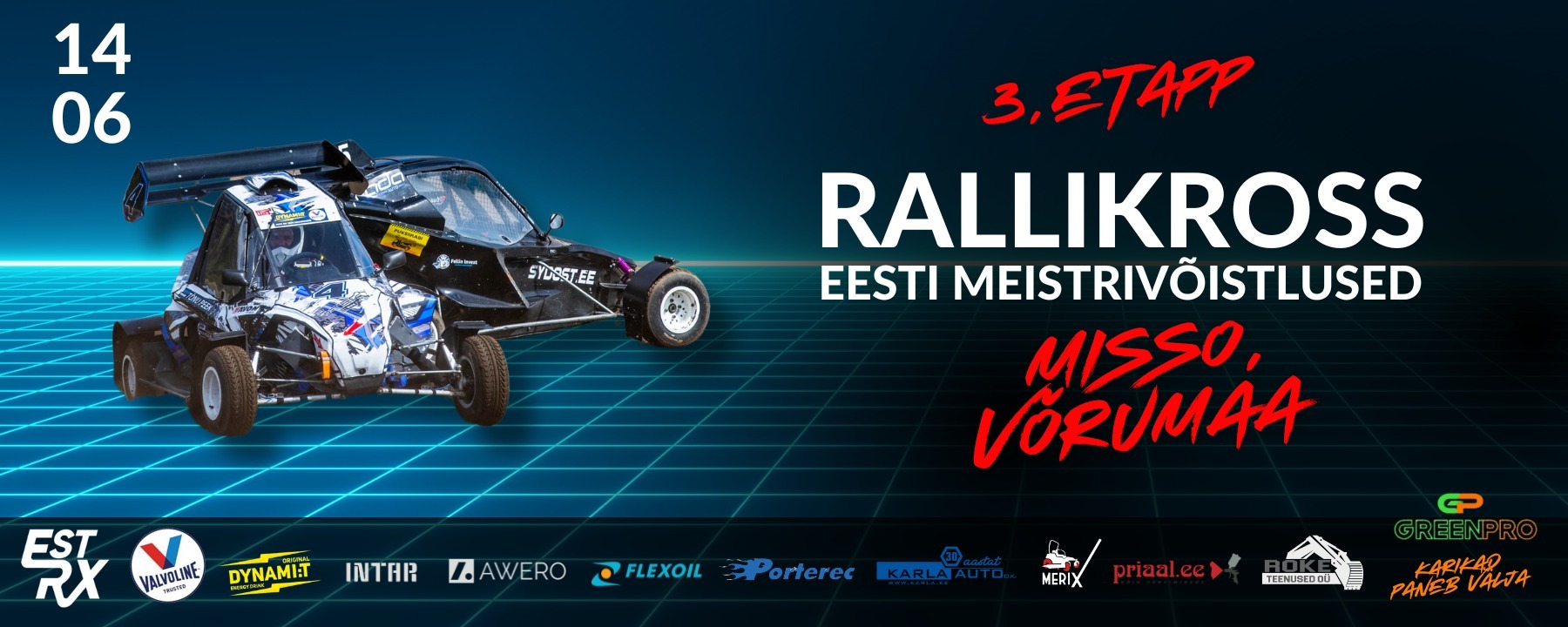 Eesti meistrivõistlused rallikrossis 2025  3. etapp Misso - Tehnilise kontrolli aeg logo