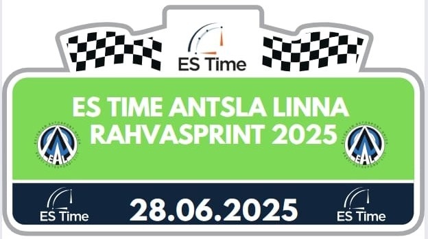 ES Time Antsla linna rahvasprint 2025 - Dokumentide kontrolli aeg logo