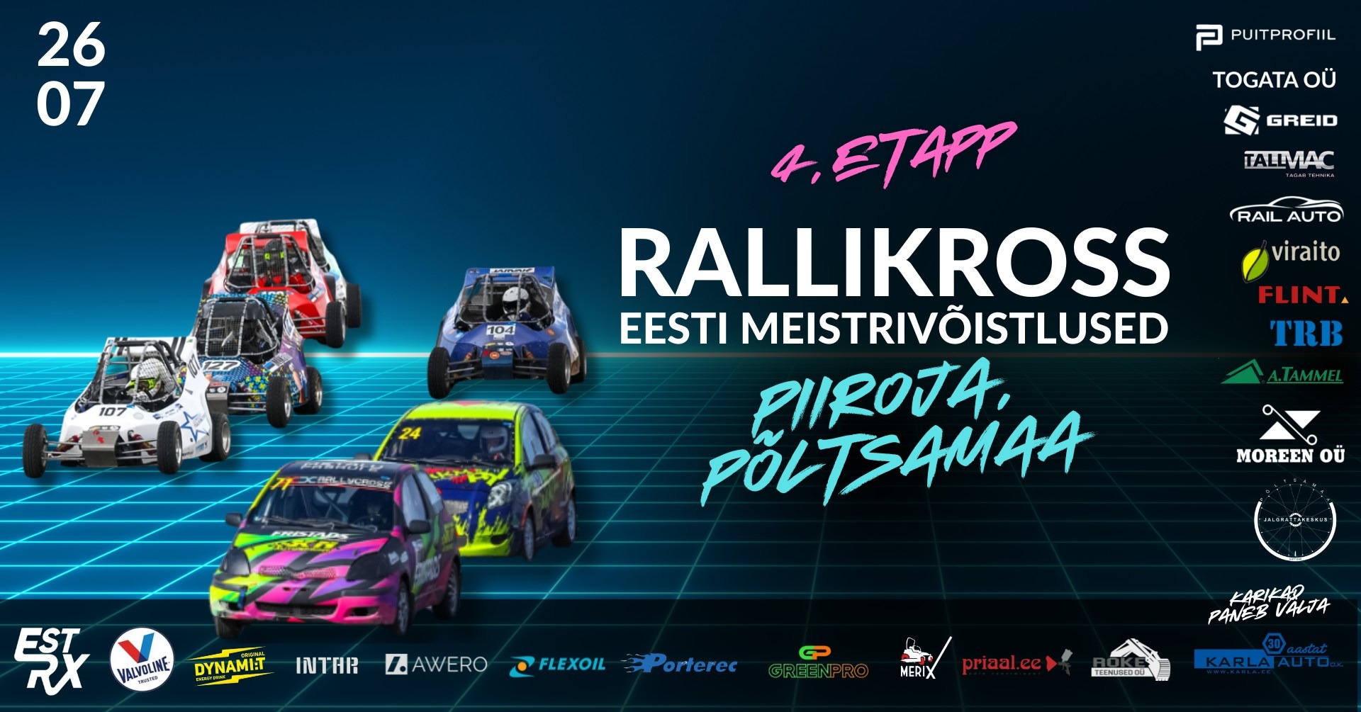  Eesti meistrivõistlused rallikrossis 2025  4. etapp Piiroja - Tehnilise kontrolli aeg